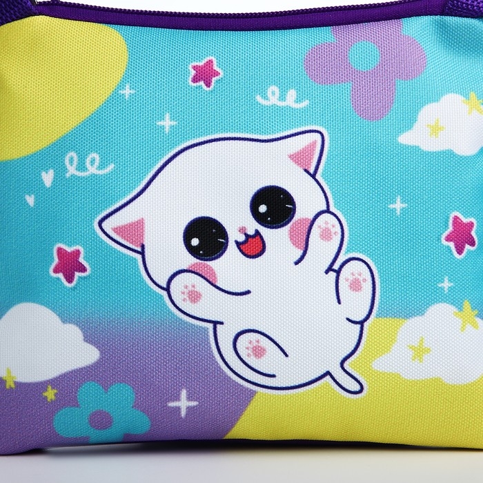 Сумка детская для девочки на молнии, цвет сиреневый/мятный Сумка детская для девочки на молнии, цвет сиреневый/мятный