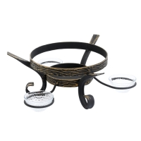 Подставка под садж кованная "Шелковый путь" с соусницами, 25 см Подставка под садж кованная "Шелковый путь" с соусницами, 25 см