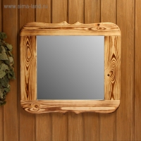 Зеркало резное, обожжённое, 50×50 см Зеркало резное, обожжённое, 50×50 см