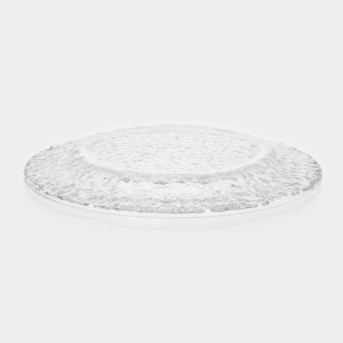 Тарелка стеклянная &laquo;Вулкан&raquo;, d=27,5 см, цвет прозрачный