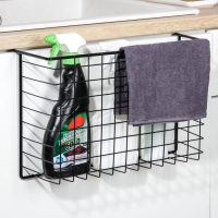 Корзина сетчатая навесная на полку Доляна, 40,5×25×14 см, цвет чёрный Корзина сетчатая навесная на полку Доляна, 40,5×25×14 см, цвет чёрный