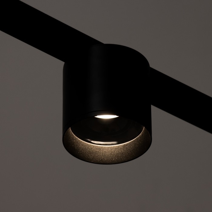Светильник трековый SLIM Светильник трековый SLIM "Цилинр" LED 12Вт 3000K-6000К 48V CRI90 черный 8х8х7,5см