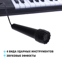 Синтезатор &laquo;Детский&raquo;, 37 клавиш, с микрофоном, цвет чёрный