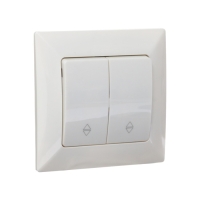 Выключатель проходной Luazon Lighting "Антей", 10 А, 2 клавиши, скрытый, белый Выключатель проходной Luazon Lighting "Антей", 10 А, 2 клавиши, скрытый, белый