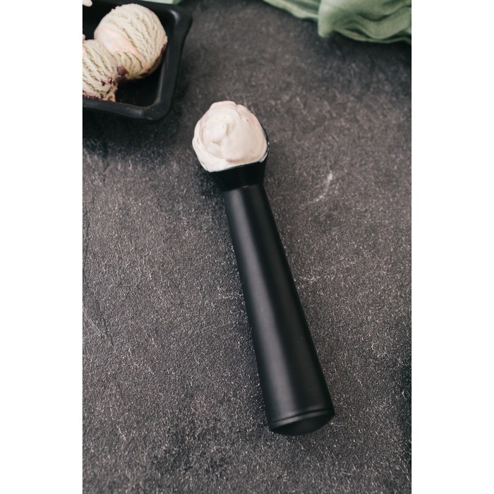 Ложка для мороженого Magistro Alum black, цвет чёрный Ложка для мороженого Magistro Alum black, цвет чёрный