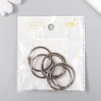 Кольца для творчества (для фотоальбомов) "Чёрное" внутр. d= 2,5 см внешн. d=3 см набор 6 шт Кольца для творчества (для фотоальбомов) "Чёрное" внутр. d= 2,5 см внешн. d=3 см набор 6 шт