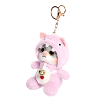 Мягкая игрушка &laquo;Котик&raquo;, в фиолетовом капюшоне&raquo;, 12 см