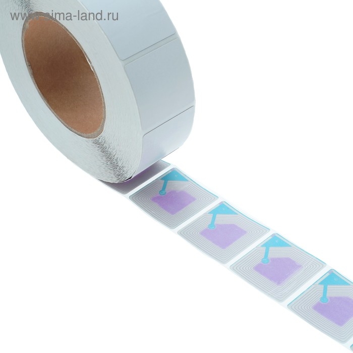 Этикетка радиочастотная 4×4, белая, рулон 1000 шт. Этикетка радиочастотная 4×4, белая, рулон 1000 шт.