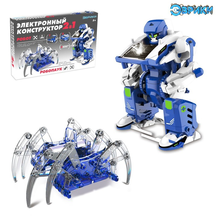 Электронный конструктор «Роботехника», 2 в 1, 142 детали, 1 лист наклеек Электронный конструктор «Роботехника», 2 в 1, 142 детали, 1 лист наклеек