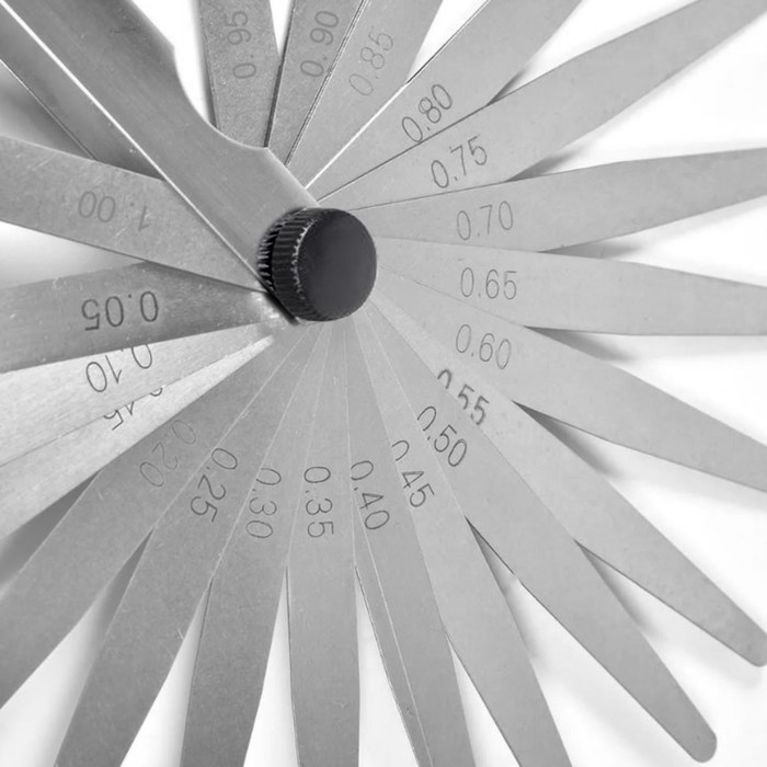 Щуп веерный Щуп веерный "СЕРВИС КЛЮЧ", 0.05-1.0 мм, шаг 0.05 мм, 20 листов, в блистере