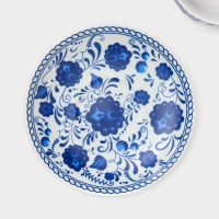 Сервиз керамический чайный Доляна «Русский узор»,13 предметов на подставке: 6 чашек 210 мл, 6 блюдец, чайник Сервиз керамический чайный Доляна «Русский узор»,13 предметов на подставке: 6 чашек 210 мл, 6 блюдец, чайник