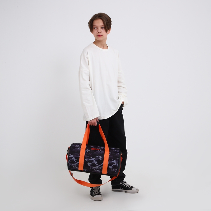 Сумка детская спортивная для мальчика &laquo;Камуфляж&raquo;, 40*20*20 см, 40*20 х см, отдел на молнии, цвет чёрный