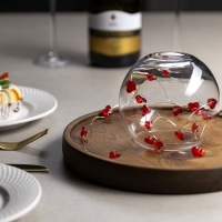 Гирлянда &laquo;Нить&raquo; 2 м роса с насадками &laquo;Сердце&raquo;, IP20, серебристая нить, 20 LED, свечение красное, 2 режима, ААх2