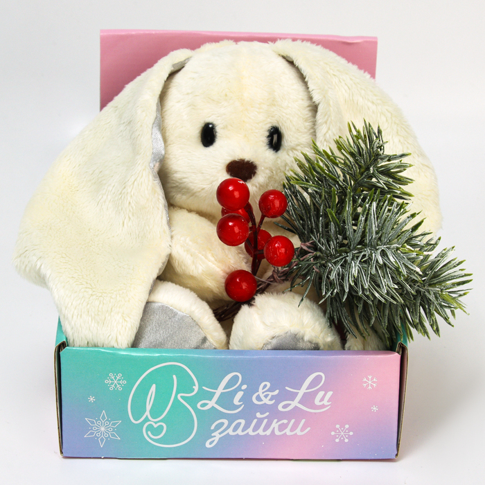 Новогодняя мягкая игрушка &laquo;Новогодний Lu&raquo;, заяц, 25 см, на новый год