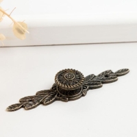 Ручка декоративная металл "Листва" (набор 2 шт) 8,5х1,7х0,7 см Ручка декоративная металл "Листва" (набор 2 шт) 8,5х1,7х0,7 см