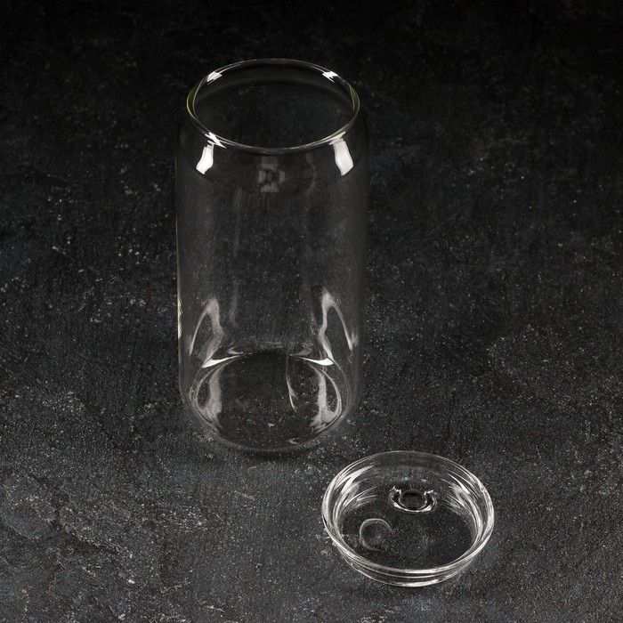 Стакан стеклянный с крышкой &laquo;Базис&raquo;, 400 мл