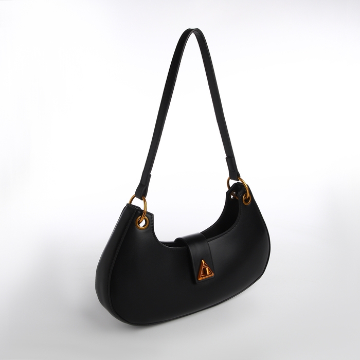 Сумка женская багет на молнии TEXTURA, средний размер, цвет чёрный Сумка женская багет на молнии TEXTURA, средний размер, цвет чёрный