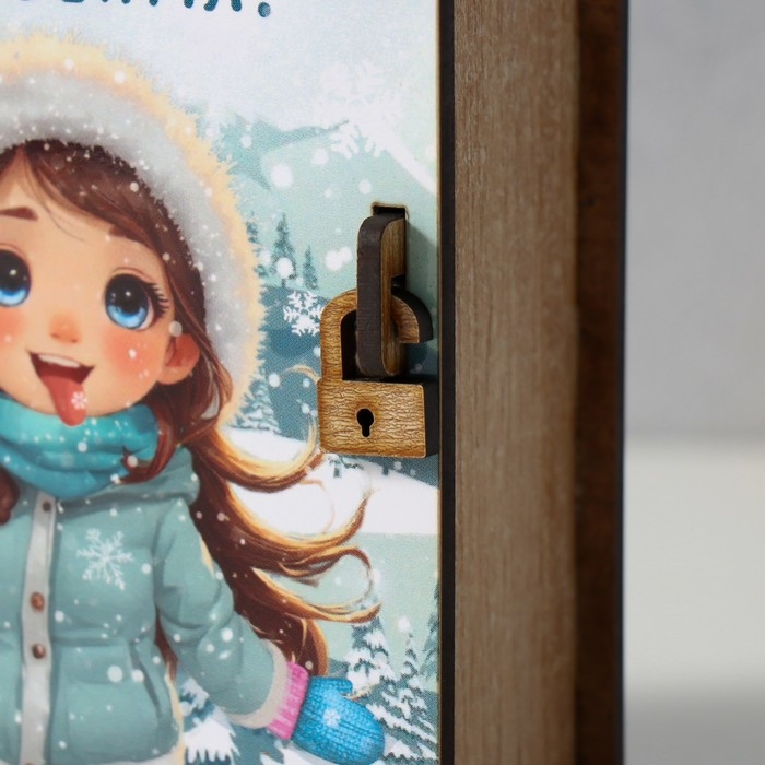 Новогодняя копилка-шкатулка Новогодняя копилка-шкатулка "Новогоднего настроения" 14х12х5 см