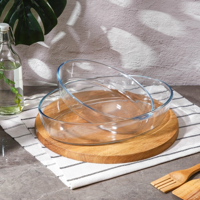 Набор форм для запекания и выпечки из жаропрочного стекла Доляна &laquo;Фуэго&raquo;, 1,5/3 л, 2 шт