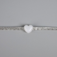 Умная гирлянда &laquo;Нить&raquo; 5 м роса с насадками &laquo;Сердечки&raquo;, IP20, серебристая нить, 50 LED, пульт ДУ, приложение, свечение RGB, USB