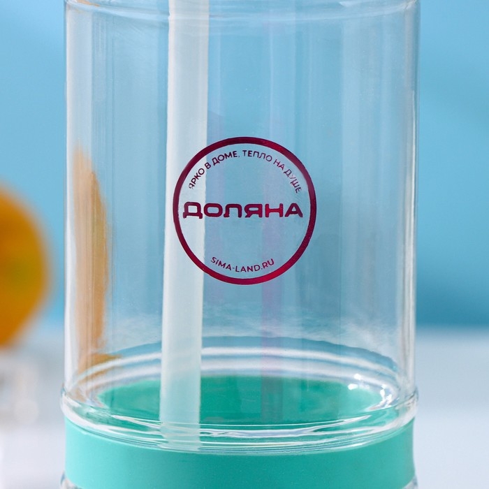 Бутылка с трубочкой Доляна &laquo;Спорт&raquo;, 700 мл, 23,5&times;7,5&times;8,5 см, цвет МИКС