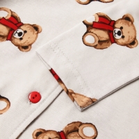 Пижама детская (рубашка и брюки) KAFTAN "Мишка в шарфе" р.32 (110-116)