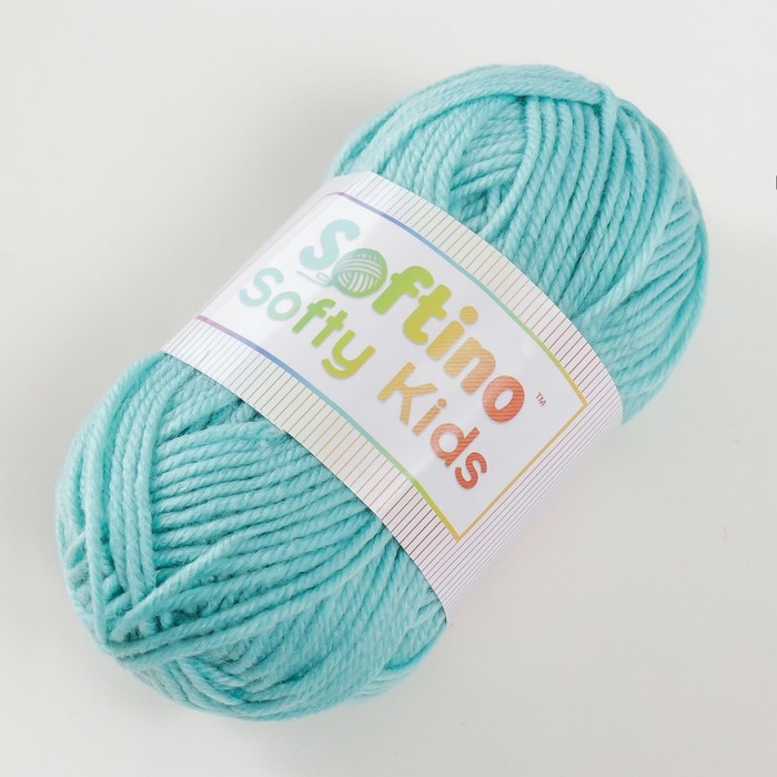Пряжа 100% акрил Пряжа 100% акрил "Softy Kids" 90м ±5м 50 гр цвет 16 ярко-голубой