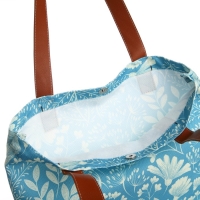 Шопер без застёжки, из текстиля, цвет голубой Шопер без застёжки, из текстиля, цвет голубой