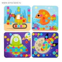 Конструктор винтовая мозайка &laquo;Пуговки шестеренки&raquo;, 3 в 1, с шуруповертом, 147 деталей