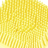 Щётка для мытья и массажа животных, с емкостью для шампуня, желтая