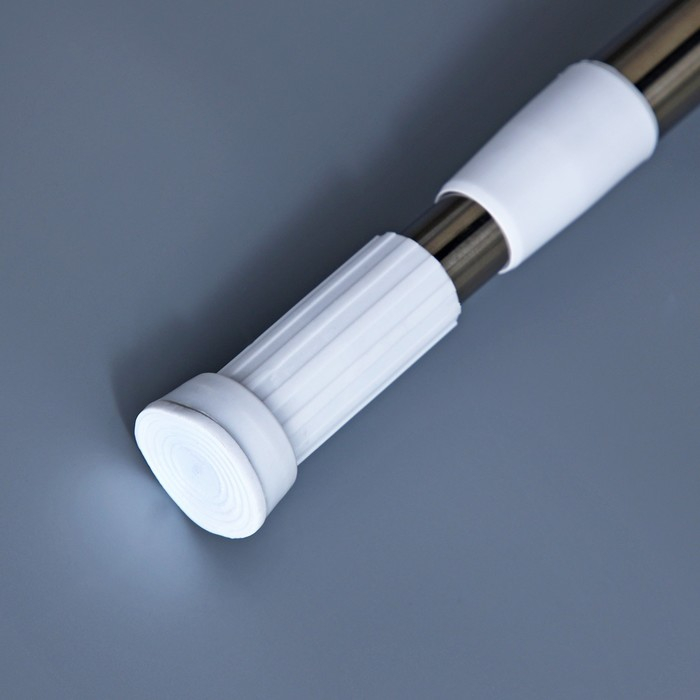 Карниз для ванной Доляна, телескопический, d=3,2 см, 130-240 см, стальной