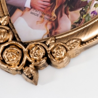 Фоторамка пластик 18х18 см "Сердце с розами и короной" тёмное золото 25х20 см Фоторамка пластик 18х18 см "Сердце с розами и короной" тёмное золото 25х20 см