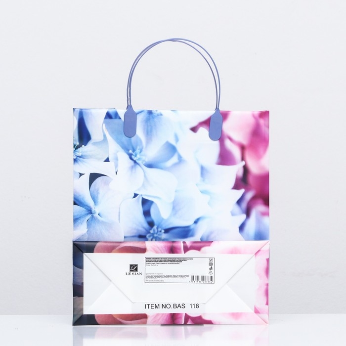 Пакет Пакет "Безупречные цветы", мягкий пластик, 26 х 23 см, 110 мкм