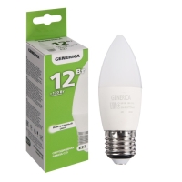 Лампа светодиодная GENERICA C35, 12 Вт, свеча, 4000 К, E27, 230 В, LL-C35-12-230-40-E27-G Лампа светодиодная GENERICA C35, 12 Вт, свеча, 4000 К, E27, 230 В, LL-C35-12-230-40-E27-G