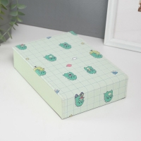 Шкатулка кожзам для украшений с зеркалом "Динозаврики" зелёная 15х21,5х5,5 см Шкатулка кожзам для украшений с зеркалом "Динозаврики" зелёная 15х21,5х5,5 см