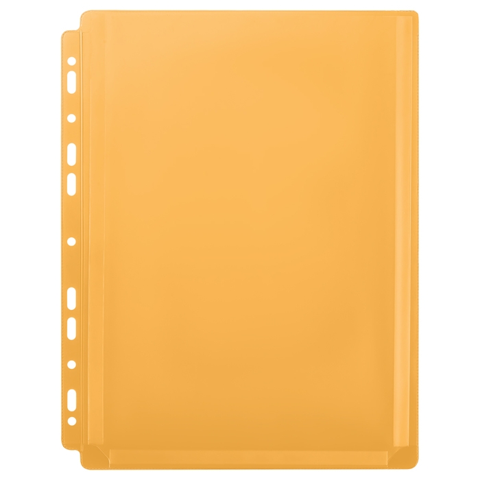 Файл-вкладыш А4,180 мкм, Calligrata TOP, ПВХ, с расширением, матовый, вертикальный, 5 штук, дынно-желтый