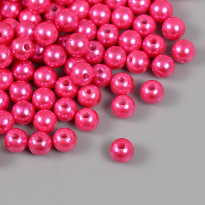 Набор бусин "Жемчуг" d 8 мм, 250 гр, розовый