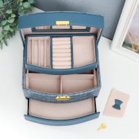 Шкатулка кожзам для украшений сундучок "Синий питон" комбинированная 13х15х21,5 см Шкатулка кожзам для украшений сундучок "Синий питон" комбинированная 13х15х21,5 см