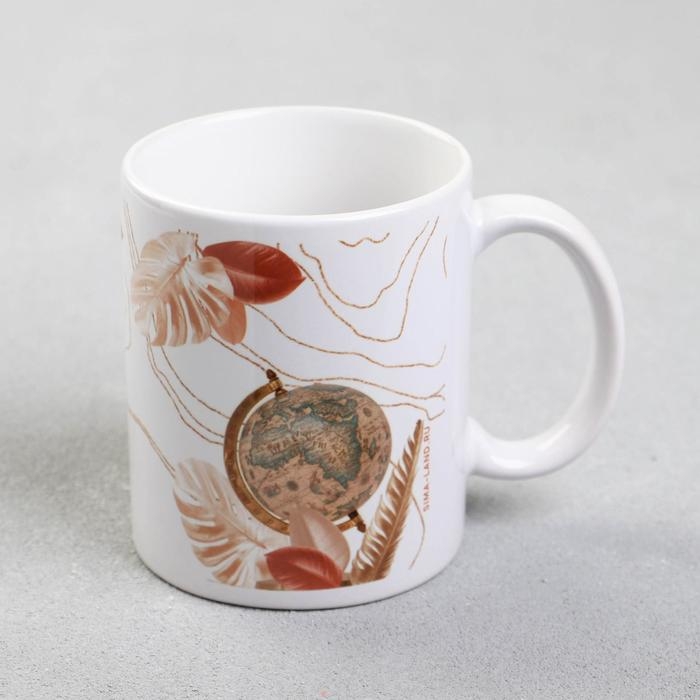 Кружка чайная керамическая Кружка чайная керамическая "Золотому учителю", 320 мл