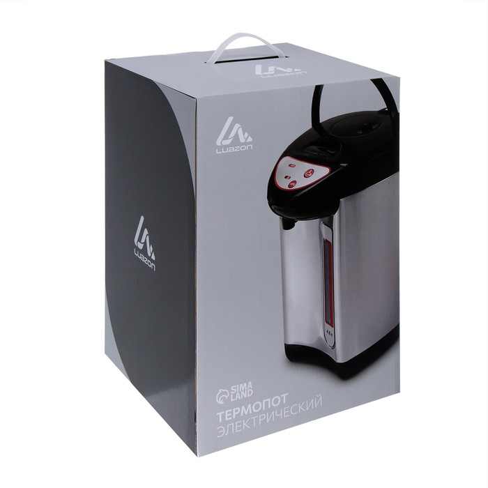 Термопот Luazon LET-4001, 750 Вт, 4.8 л, 3 способа подачи воды, серый Термопот Luazon LET-4001, 750 Вт, 4.8 л, 3 способа подачи воды, серый
