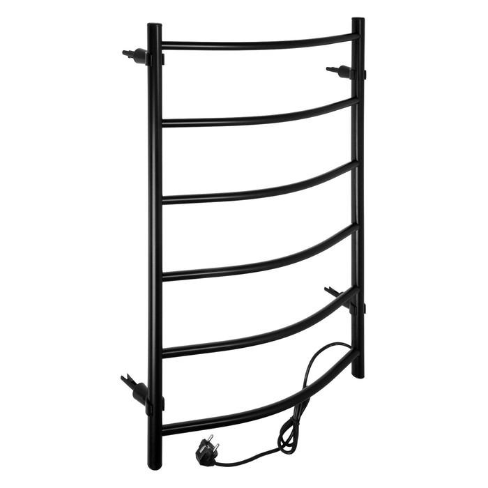 Полотенцесушитель электрический ZEIN PE-06 Полотенцесушитель электрический ZEIN PE-06 "Ребро", 500х800 мм, d=25, черный