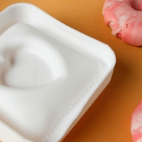 Форма для выпечки и муссовых десертов KONFINETTA &laquo;Любовь в квадрате&raquo;, силикон, 11,4&times;12&times;4,4 см, цвет белый