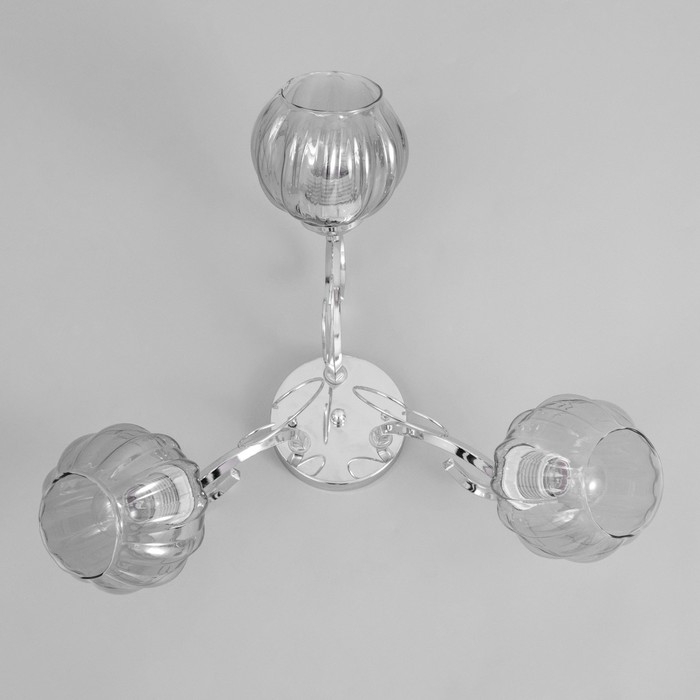 Люстра "Эшли" 3х40Вт Е27 Хром 53х53х20см