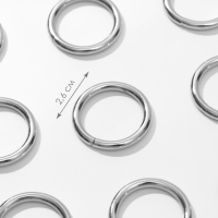 Кольца для сумок, d = 20 мм, толщина - 3 мм, 10 шт, цвет серебряный Кольца для сумок, d = 20 мм, толщина - 3 мм, 10 шт, цвет серебряный
