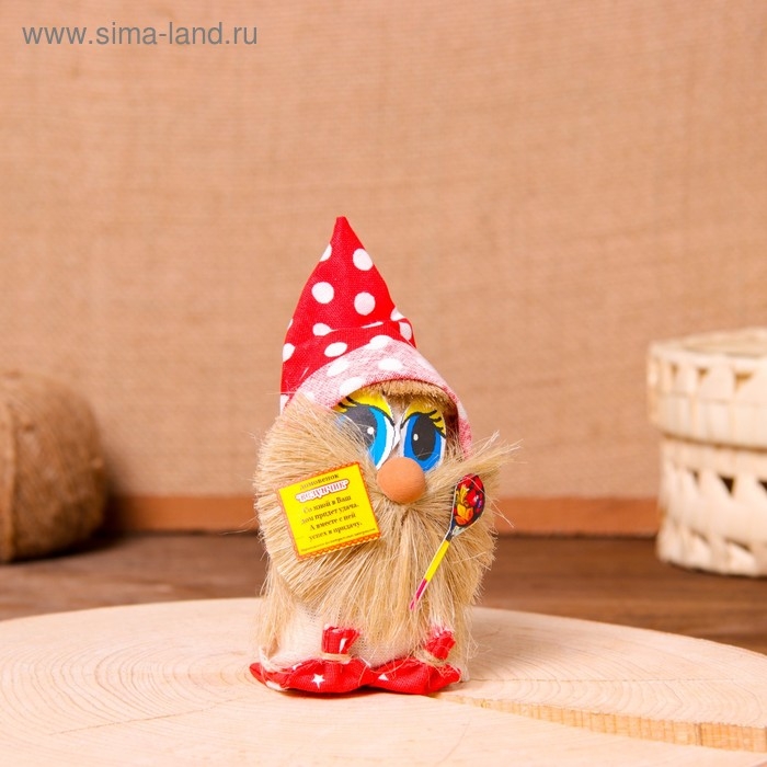 Оберег &laquo;Домовой&raquo;, с ложкой, 10 см, микс