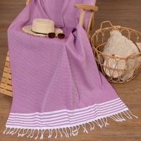 Пештемаль для пляжа, бани, сауны Waffle 100х180 см, розовый Пештемаль для пляжа, бани, сауны Waffle 100х180 см, розовый