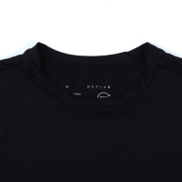 Футболка мужская со вставками, базовая, размер L (50), цвет черный