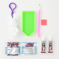 Алмазный брелок «Зайка», цвет розовый, своими руками Алмазный брелок «Зайка», цвет розовый, своими руками