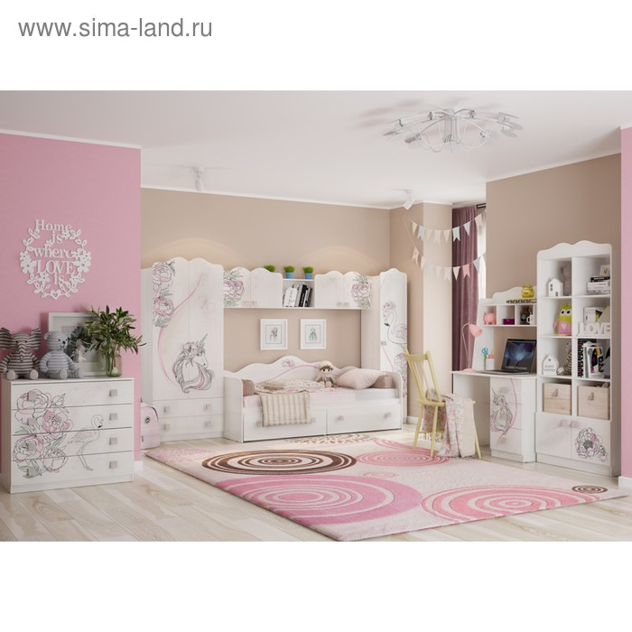 Шкаф комбинированный 1 ств Фэнтези, 400х420х1905, Белый рамух