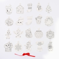 Новый год! Набор для творчества &laquo;Ёлочные игрушки&raquo;, картонные, с нанесением